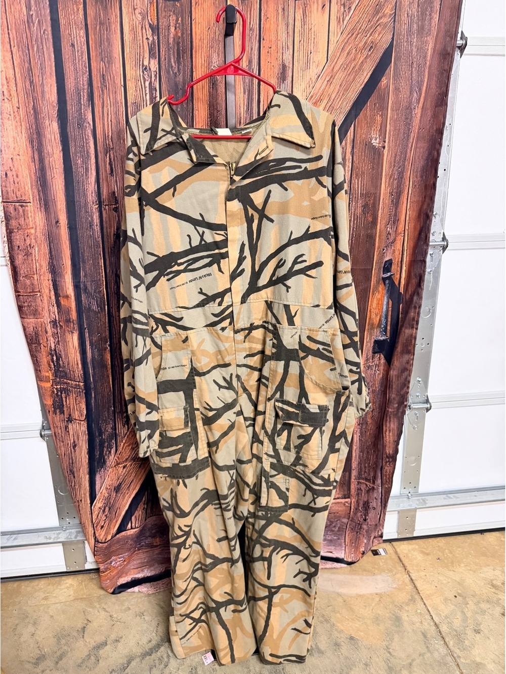 Vintage Woodsey Too Dallas TX Camouflage Coveralls Jumpsuit Large